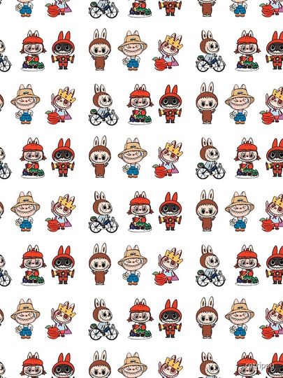 Labubu Monsters sticker pack collection A-Line Dress, Gift for Her