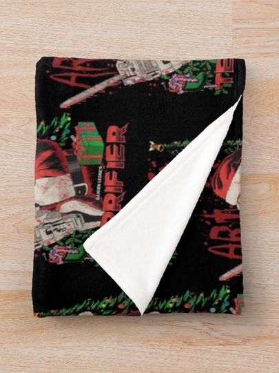 Clown Santa Terrifier 3 Throw Blanket