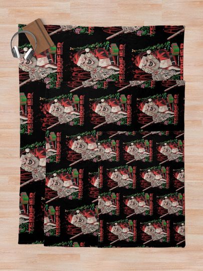 Clown Santa Terrifier 3 Throw Blanket