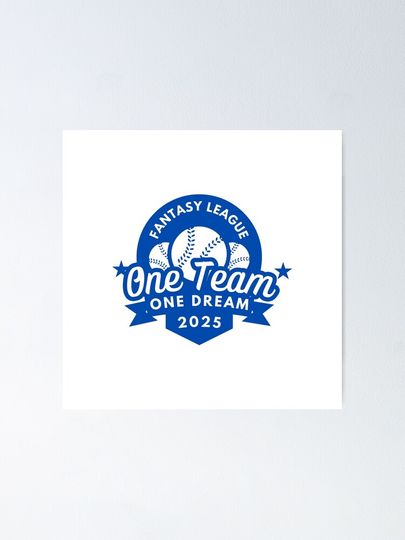 One team baseball logo Poster