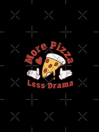 Funny Quote More Pizza Less Drama iPhone Case