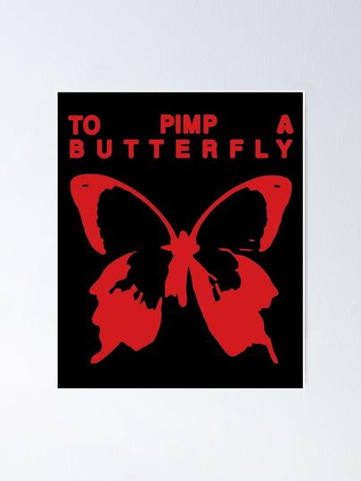 Music Vintage Butterfly 90s Poster