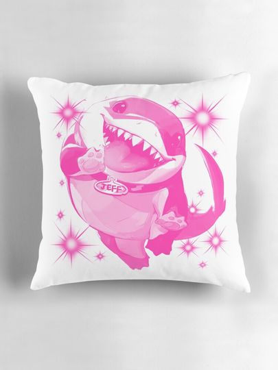 JEFF THE SHARK | PINK Pillow