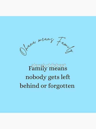 Ohana means family  Pillow