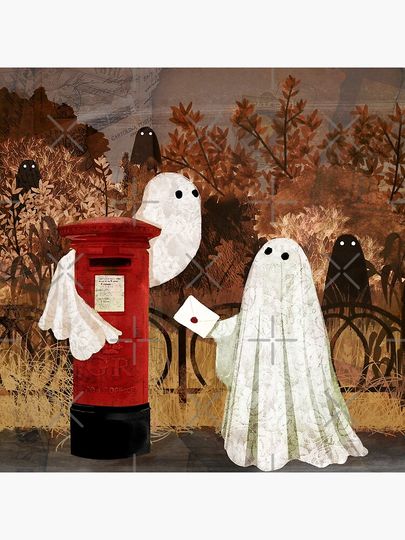 Ghost Post Pillow