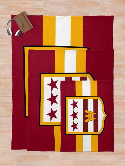 Washington D.C. Commander Football  Throw Blanket