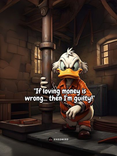 Scrooge Mcduck "If loving money is wrong... then I'm guilty!" iPhone Case