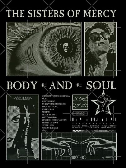 Sisters Of Mercy GOTHIC 80 BRUTALISM Oversized T-Shirt