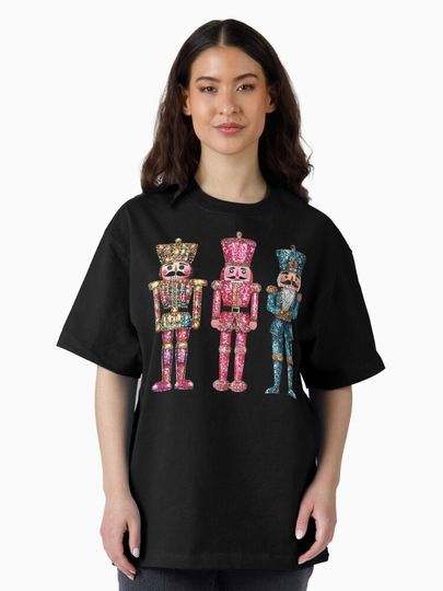 Glitter Nutcrackers Oversized T-Shirt