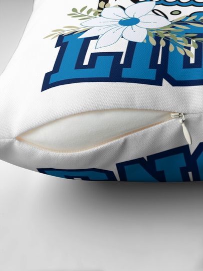Detroit lions scull graphic Pillow