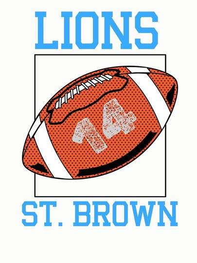 Detroit Lions St. Brown #14 t shirt Pullover Sweatshirt