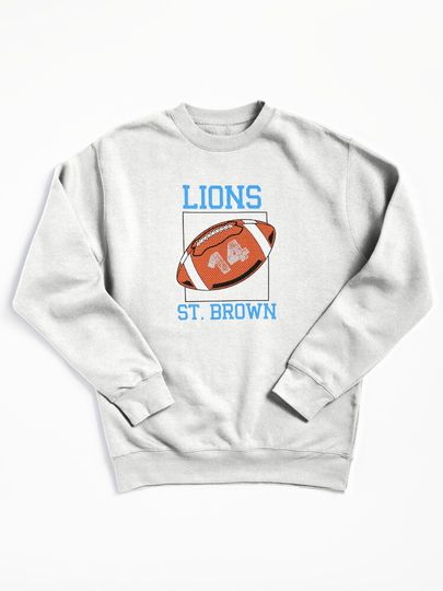 Detroit Lions St. Brown #14 t shirt Pullover Sweatshirt