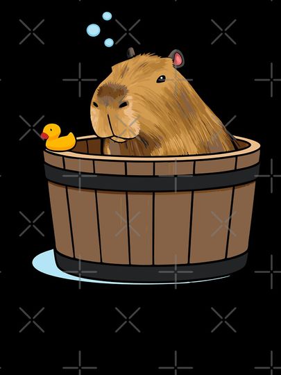 Capybara Bubble Bath Relaxation Art Kids T-Shirt