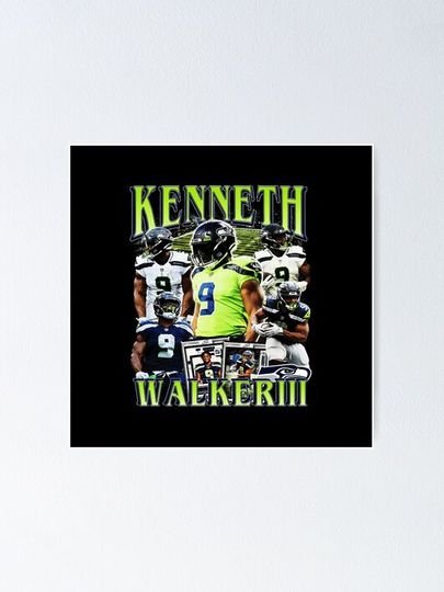 Kenneth Walker III Vintage Bootleg Poster