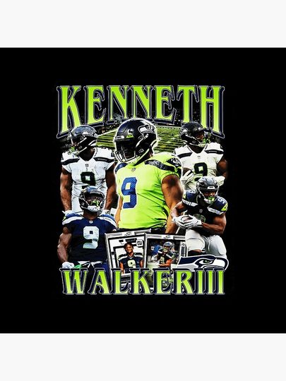 Kenneth Walker III Vintage Bootleg Poster