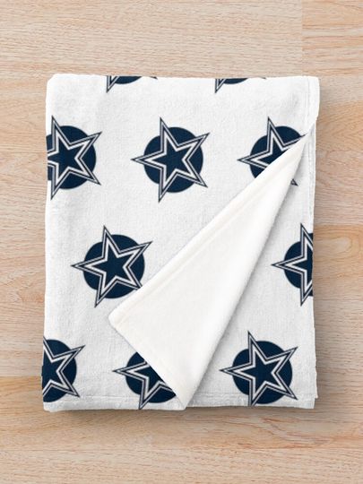 Bold Dallas-Cowboys Star Emblem Throw Blanket