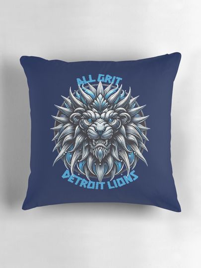 ALL GRIT DETROIT LIONS Pillow