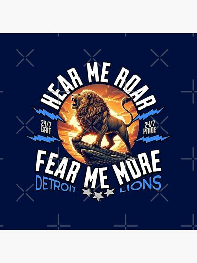 DETROIT LIONS - HEAR ME ROAR Pillow