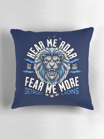 DETROIT LIONS - FEAR ME MORE Pillow