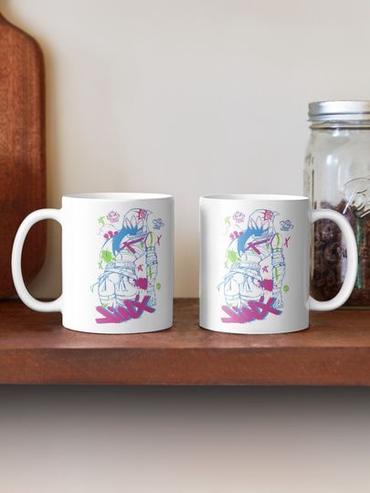 Jinx Arcane Powder Graphic Coffee Mug, Arcane Merch