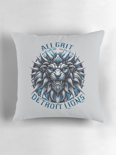 ALL GRIT DETROIT LIONS II Pillow