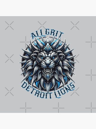 ALL GRIT DETROIT LIONS II Pillow