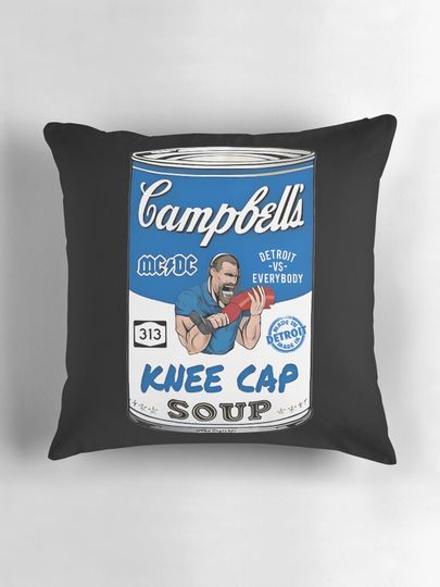 Campbell's Detroit Lions Kneecap Soup Meme Pillow