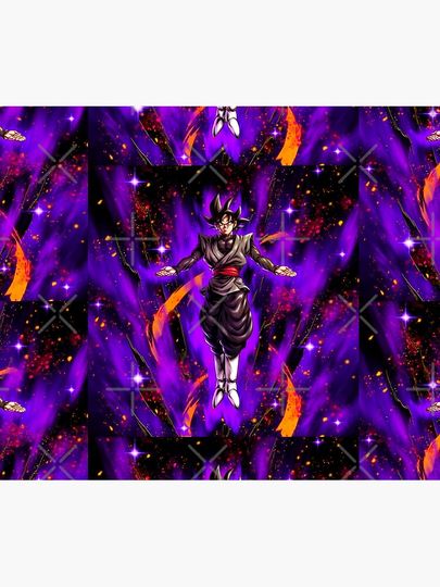 Goku Black Pose Throw Blanket, Gift for Fan, for All Age