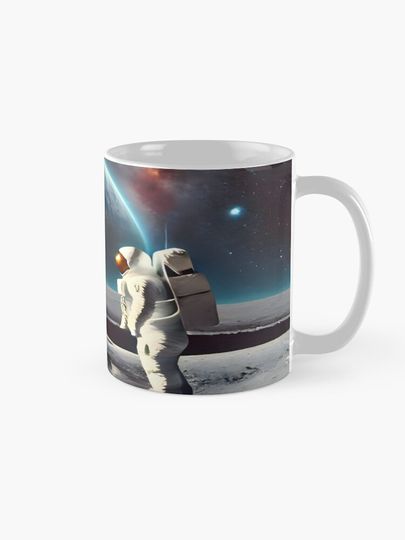 Detroit Lions on the Moon Coffee Mug