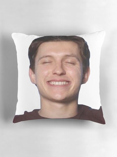 tom holland smiling Pillow