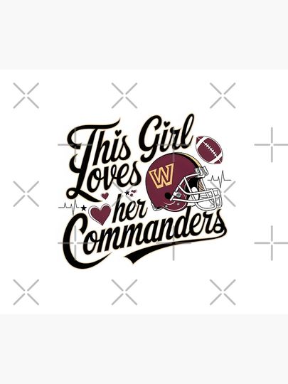 This girl loves her commanders Throw Blanket
