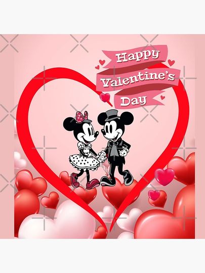 Valentine’s Steamboat Willie love  Pillow