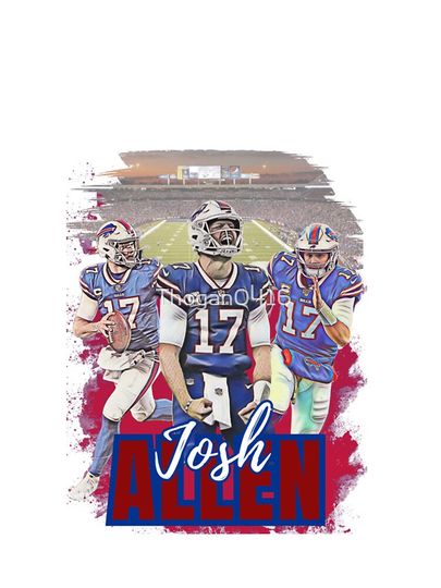 Josh Allen Fan Art iPhone Case, Gift For Fan