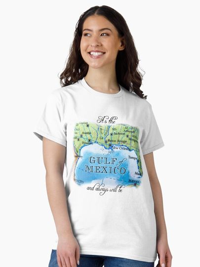 Gulf of Mexico map Classic T-Shirt