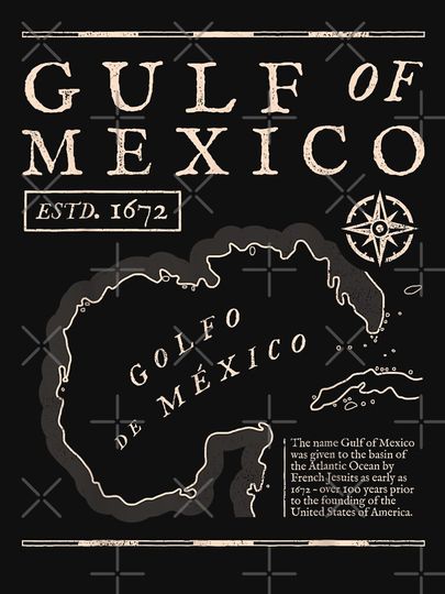 Gulf of Mexico 1672 Historic Map Classic T-Shirt