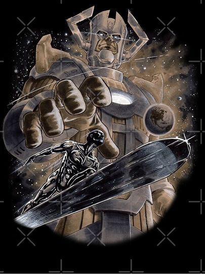 Silver Surfer & Galactus Canvas