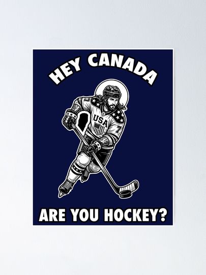 USA Hockey Jesus Olympic Victory Meme Poster