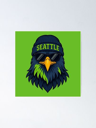 Seattle Seahawks Fan Art Vertical Poster