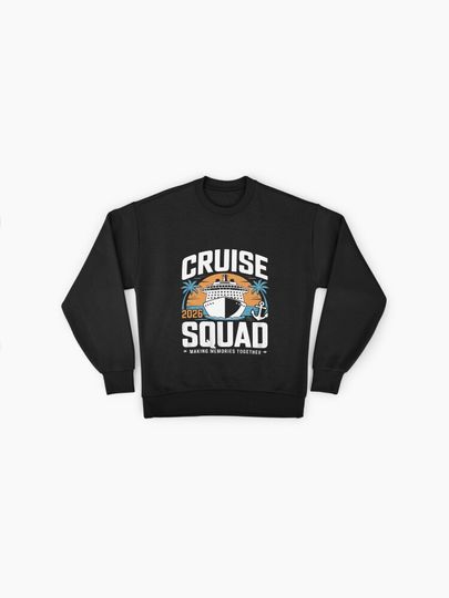 Cruise Squad 2026 , Family Group Matching Summer Vacation for Men and Women, Nautical Outfit for Cruise Trips, Beach Holidays Premium Oversized Sweatshirt