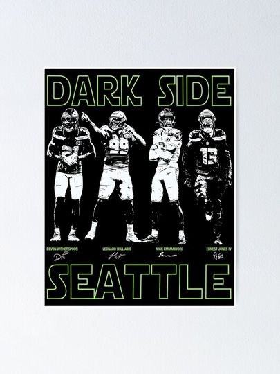 Dark Side 12 Football Poster