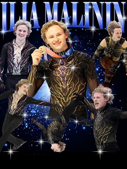 Ilia Malinin, Quad Jump Legend, Ice Skating Poster