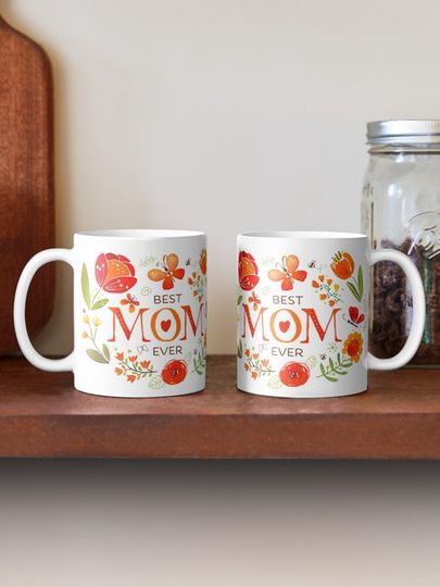 Mother's Day Butterflies and Flowers Coffee Mug