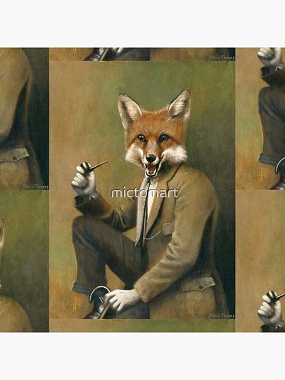 Vintage Mr Fox Pillow