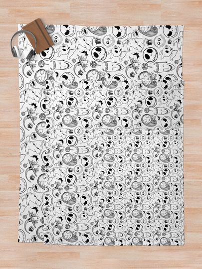 Nightmare before Christmas Pattern Throw Blanket