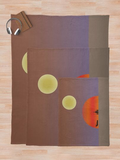 TATOOINE SUNSET Throw Blanket