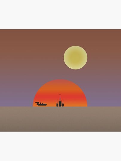 TATOOINE SUNSET Throw Blanket