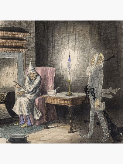 Christmas Carol - Marley's Ghost Pillow