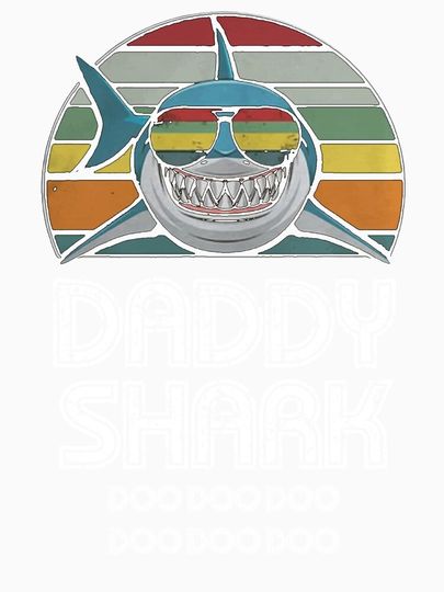 Daddy Shark Retro Tank Top