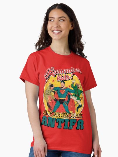 Antifa Heroes Remember Kids Retro Classic T-Shirt