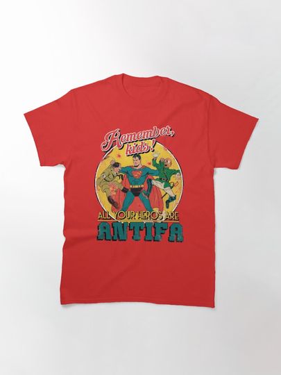 Antifa Heroes Remember Kids Retro Classic T-Shirt